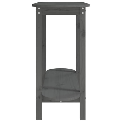 Mesa consola 110x40x80 cm madeira de pinho maciça cinzento