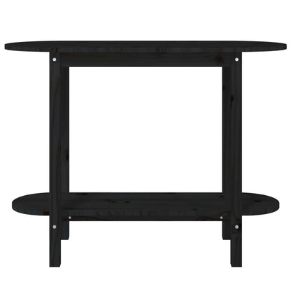 Mesa consola 110x40x80 cm madeira de pinho maciça preto