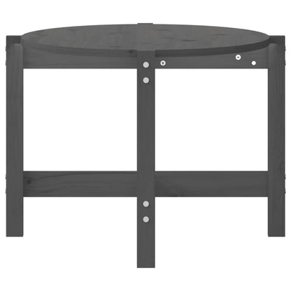 Mesa de centro 118x63x45 cm madeira de pinho maciça cinza
