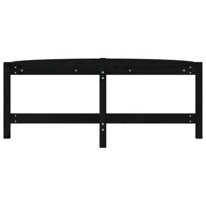 Mesa de centro 118x63x45 cm madeira de pinho maciça preto