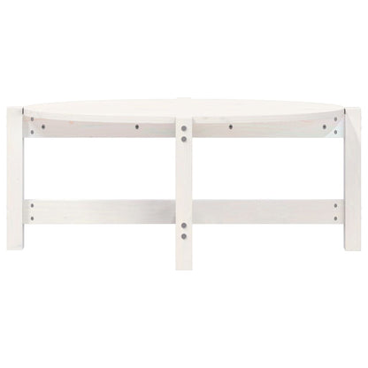 Mesa de centro 87x48x35 cm madeira de pinho maciça branco