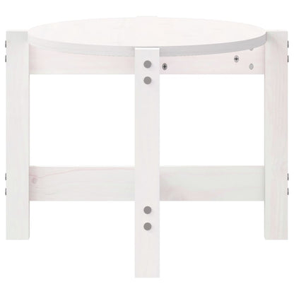 Mesa de centro 87x48x35 cm madeira de pinho maciça branco