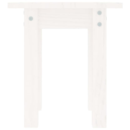 Mesa de centro Ø 35x35 cm madeira de pinho maciça branco