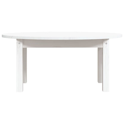 Mesa de centro 80x40x35 cm madeira de pinho maciça branco