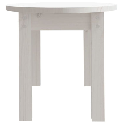 Mesa de centro 80x40x35 cm madeira de pinho maciça branco