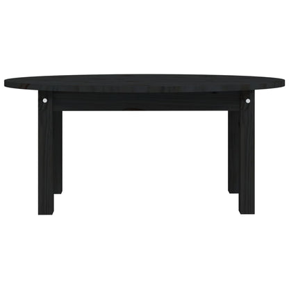 Mesa de centro 80x40x35 cm madeira de pinho maciça preto
