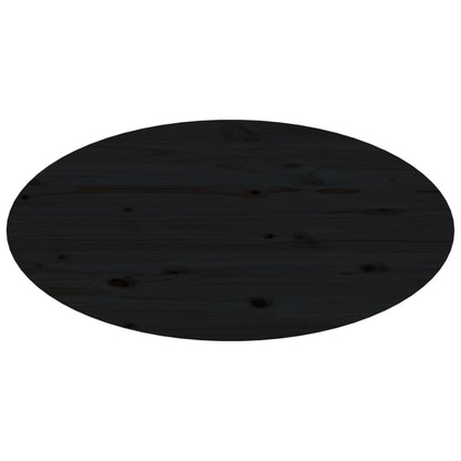 Mesa de centro 80x40x35 cm madeira de pinho maciça preto