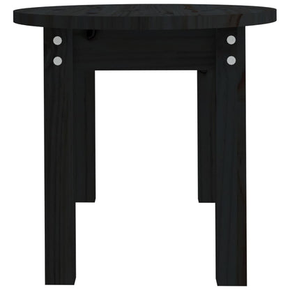Mesa de centro 80x40x35 cm madeira de pinho maciça preto