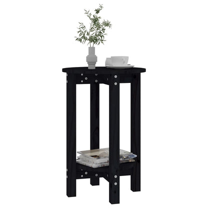 Mesa de centro Ø 40x60 cm madeira de pinho maciça preto