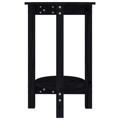 Mesa de centro Ø 40x60 cm madeira de pinho maciça preto