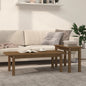 2 pcs conjunto de mesas de centro pinho maciço castanho mel