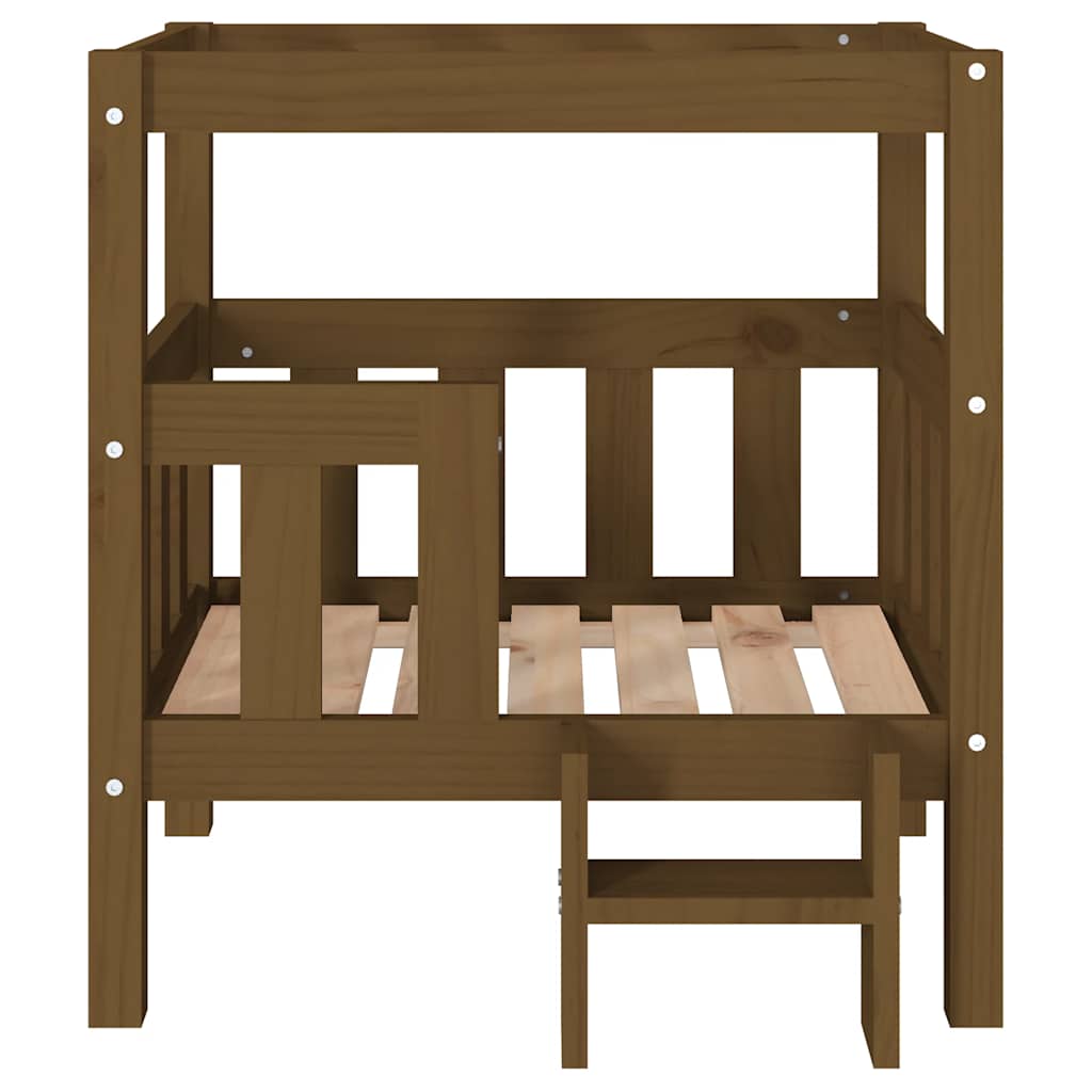 Cama para cães 65,5x50,5x70 cm pinho maciço castanho mel
