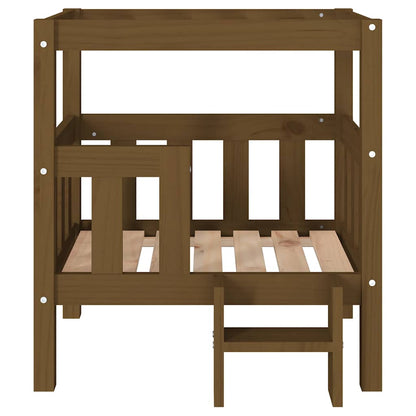 Cama para cães 65,5x50,5x70 cm pinho maciço castanho mel