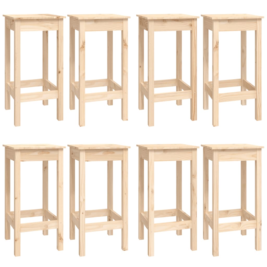 9 pcs conjunto de bar pinho maciço