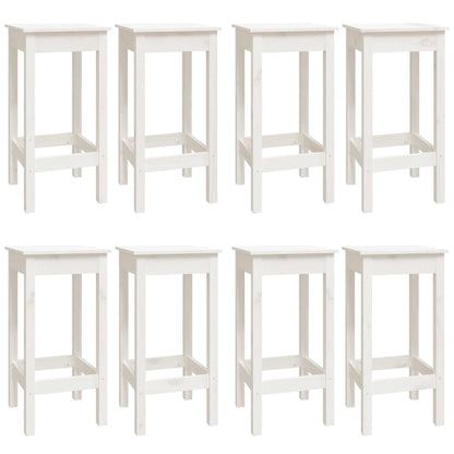 9 pcs conjunto de bar pinho maciço branco