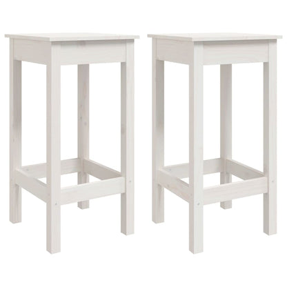 3 pcs conjunto de bar pinho maciço branco
