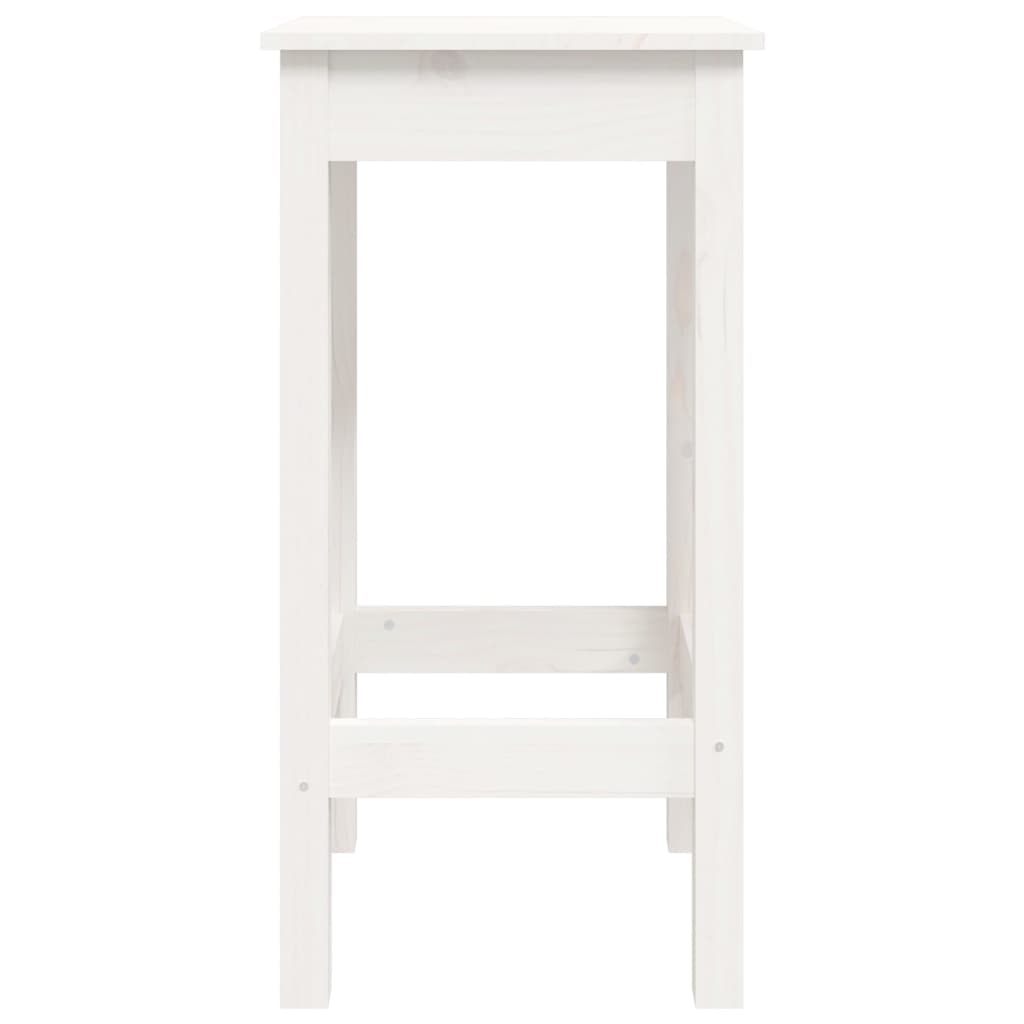 3 pcs conjunto de bar pinho maciço branco