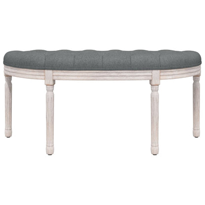 Banco 110,5x45x49 cm tecido cinza-escuro