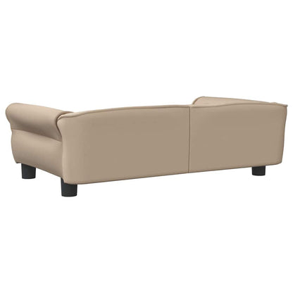 Cama para cães 95x55x30 cm couro artificial cor cappuccino