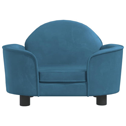 Cama para cães 66x40x45 cm veludo azul