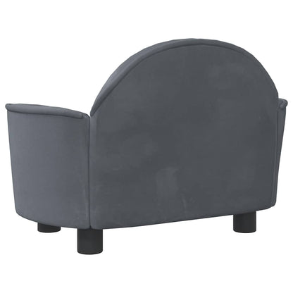 Cama para cães 66x40x45 cm veludo cinzento-escuro