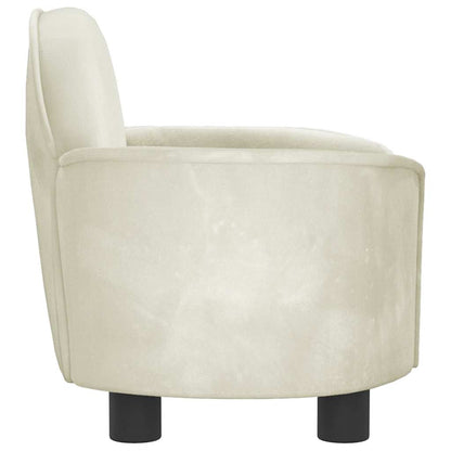 Cama para cães 66x40x45 cm veludo cor creme