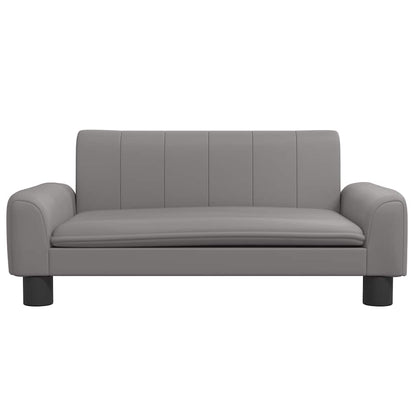 Cama para cães 70x45x30 cm couro artificial cinzento