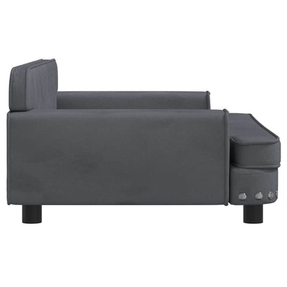 Cama para cães 90x53x30 cm veludo cinzento-escuro