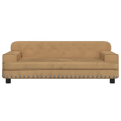 Cama para cães 90x53x30 cm veludo castanho