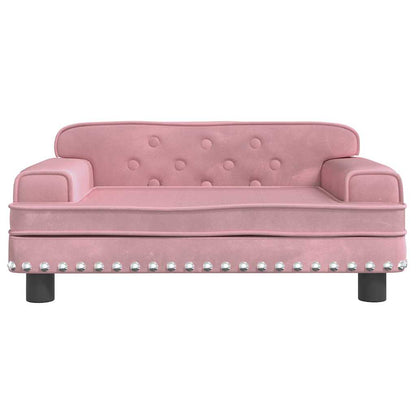 Cama para cães 70x45x30 cm veludo rosa