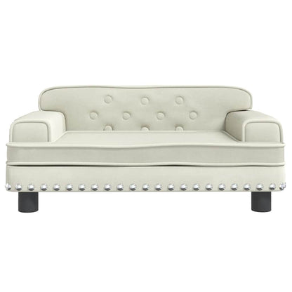 Cama para cães 70x45x30 cm veludo cor creme