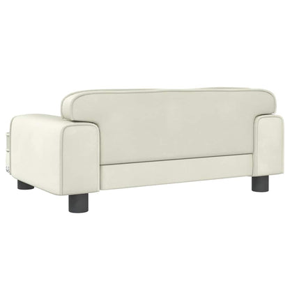 Cama para cães 70x45x30 cm veludo cor creme