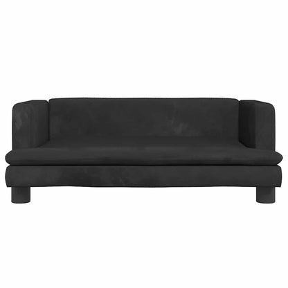Cama para cães 80x45x30 cm veludo preto