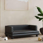 Cama para cães 80x45x30 cm couro artificial preto