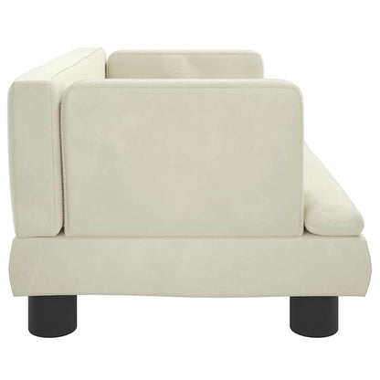 Cama para cães 60x40x30 cm veludo cor creme