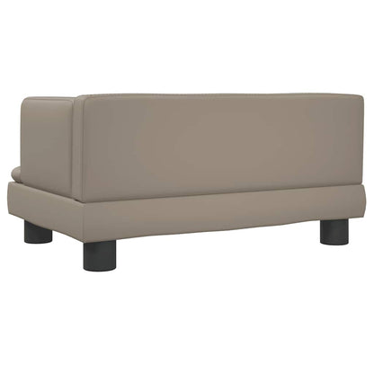 Cama para cães 60x40x30 cm couro artificial cor cappuccino