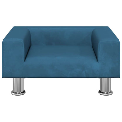 Cama para cães 50x40x26,5 cm veludo azul