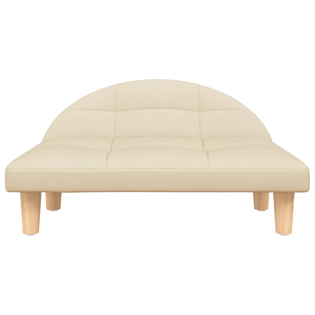 Cama para cães 70x52x30 cm tecido cor creme