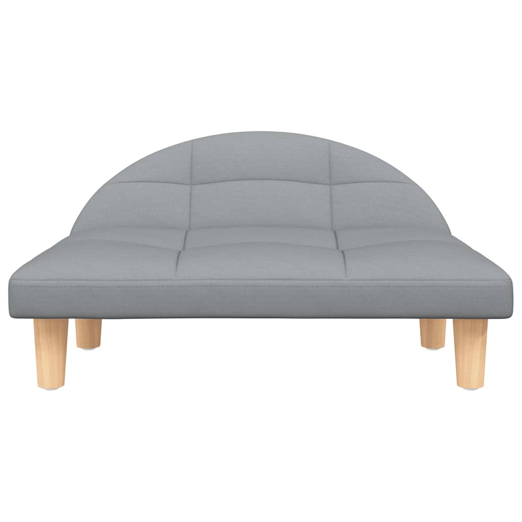 Cama para cães 70x52x30 cm tecido cinzento-claro
