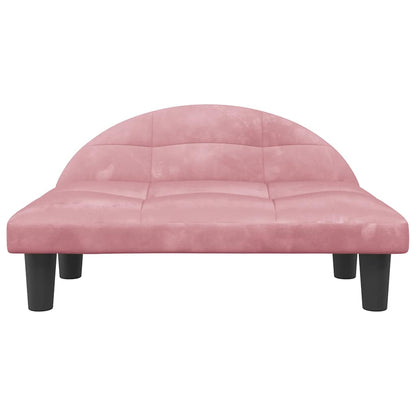 Cama para cães 70x52x30 cm veludo rosa