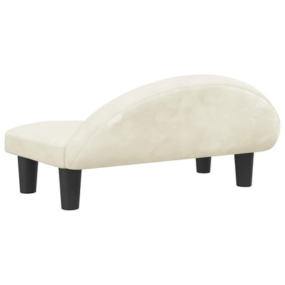 Cama para cães 70x52x30 cm veludo cor creme