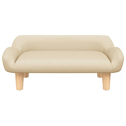 Cama para cães 70x40x24 cm tecido cor creme
