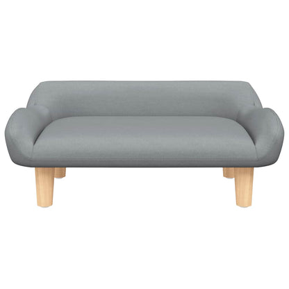 Cama para cães 70x40x24 cm tecido cinzento-claro