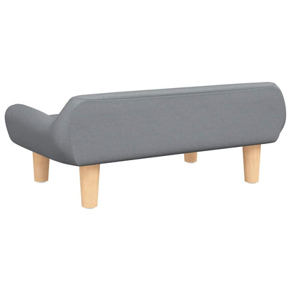 Cama para cães 70x40x24 cm tecido cinzento-claro