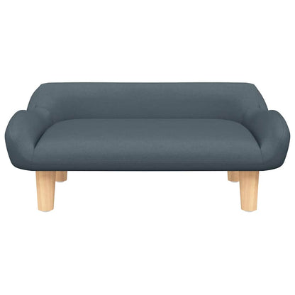 Cama para cães 70x40x24 cm tecido cinzento-escuro