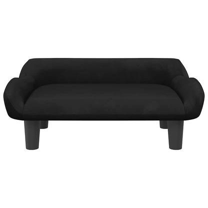 Cama para cães 70x40x24 cm veludo preto