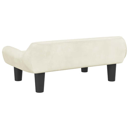 Cama para cães 70x40x24 cm veludo cor creme