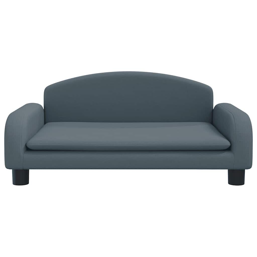 Cama para cães 70x45x30 cm tecido cinzento-escuro