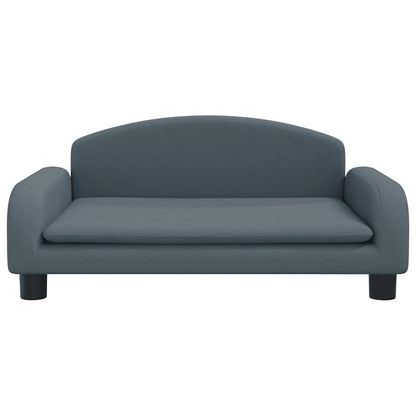 Cama para cães 70x45x30 cm tecido cinzento-escuro