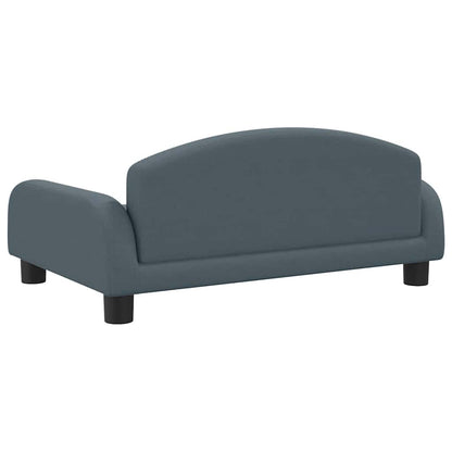 Cama para cães 70x45x30 cm tecido cinzento-escuro
